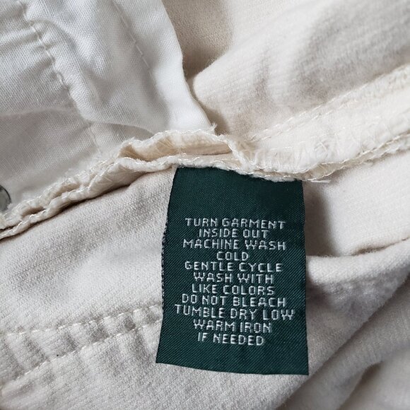 Lauren Ralph Lauren Classic Straight Leg Corduroy Ivory Pants - Picture 9 of 9